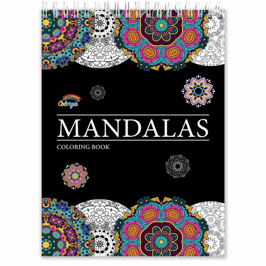 Verniel Scherm Harde ring Colorya kleurboek v. volwassenen Mandalas A4 spiraalgebonden - CreaPoint