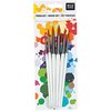 Set kwasten voor acrylverf rond