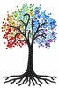 Crystal Card kit diamond painting Rainbow Tree 10 x 15 cm (partial)