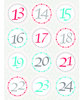 Adventskalender stickers CHRISTMAS 24st.
