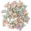 Ohhh! Lovely! houten strooigoed haan &amp; kuikens pastel 48 stuks.