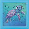 Crystal Art kit Kinder Frame Sea Turtle Partial 16 x 16 cm.