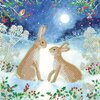Christmas Crystal Card kit diamond painting Midnight Hares 18 x 18 cm