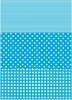 Decopatch papier blauw strepen, stippen en blokjes