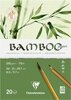 BAMBOO aquarelpapier blok 20 vel A4 250gr/m2 - Wit 
