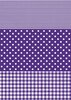 Decopatch papier paars strepen, stippen en blokjes