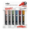 DARWI Marbel set 6 markers 4mm nature