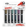 DARWI Marbel set 6 markers 4mm metallic