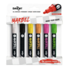 DARWI Marbel set 6 markers 4mm neon