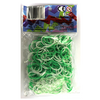 Rainbow Loom 2 colour green - white 300 stuks