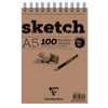 Sketch tekenblok schetsblok A5 wit &ndash; 100 vel