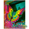 Full 5D Diamond Painting vlinder felle kleuren 30 x 40 cm OP=OP