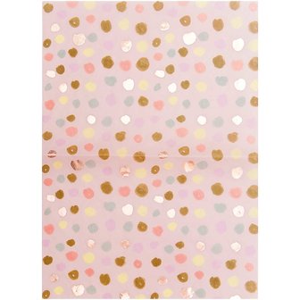 Paperpatch decoupagepapier Dots Pink Crafted Nature