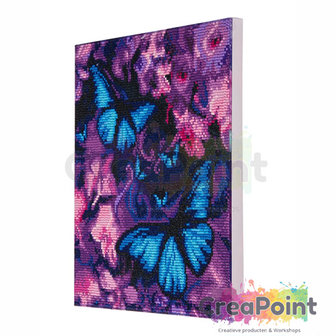 Crystal Art kit Blue Violet Butterflies 30 x 30 cm