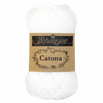 Haakgaren 106 SNOW WHITE Scheepjes Catona 25 gram