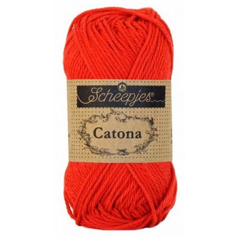 Haakgaren 115 HOT RED Scheepjes Catona 25 gram