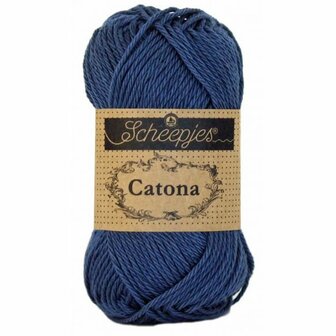 Haakgaren 164 LIGHT NAVY Scheepjes Catona 25 gram