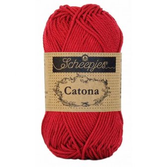 Haakgaren 192 SCARLET Scheepjes Catona 25 gram