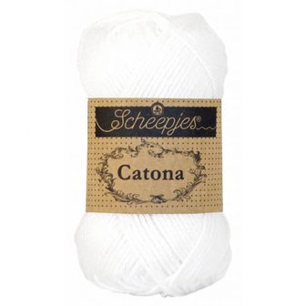 Haakgaren 106 SNOW WHITE Scheepjes Catona 10 gram