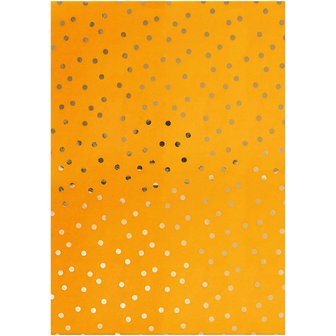 Paperpatch decoupagepapier Dots Mustard yellow FSC mix