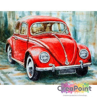 Full 5D Diamond Painting auto beatle kever 50 x 40 cm