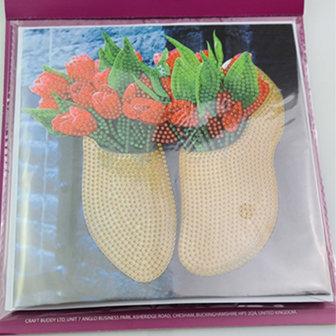 Crystal Card kit diamond painting Wooden Shoe Klompen 18 x 18 cm