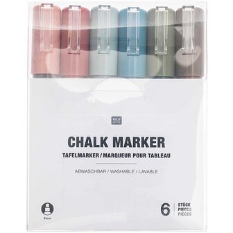 ChalkmarChalkmarker krijtstiftenset 6 stuks earth