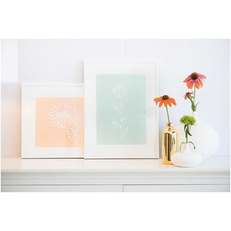 Window Chalk Art Templates 3-delig Flower and plants FSC Mix