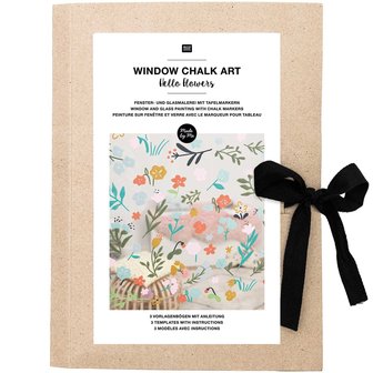 Window Chalk Art Templates 3-delig Hello Flowers FSC Mix