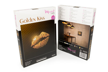 Miniart Crafts Golden Kiss 30 x 30 cm borduren met kralen