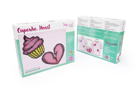 Miniart Crafts - Cupcake Heart - borduren met kralen