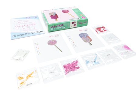 Miniart Crafts - Lollipop Ice Cream - borduren met kralen