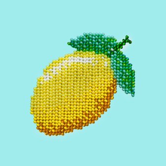 Miniart Crafts Lemon 12 x 12 cm borduren met kralen