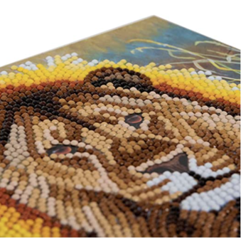 Crystal Card kit diamond painting Resting Lion 18 x 18 cm
