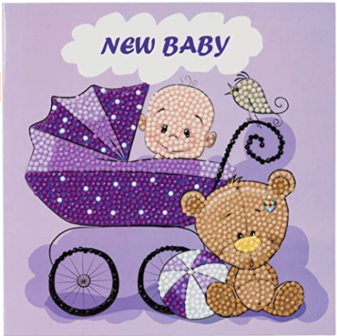 Crystal Card kit diamond painting New Baby 18 x 18 cm