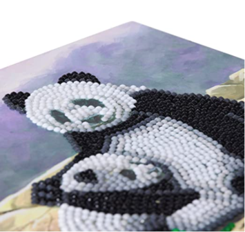 Crystal Card kit diamond painting Panda 18 x 18 cm