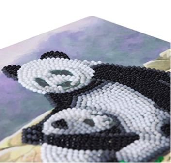 Crystal Card kit diamond painting Panda 18 x 18 cm