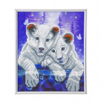 Crystal Art kit Tiger Cups Partial 21 x 25 cm