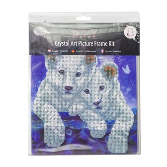 Crystal Art kit Tiger Cups Partial 21 x 25 cm