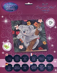 Crystal Card kit diamond painting Koala baby 18 x 18 cm