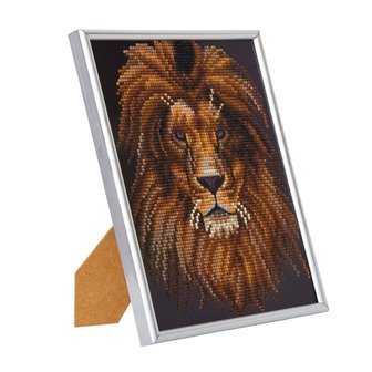 Crystal Art kit Lion Partial 21 x 25 cm