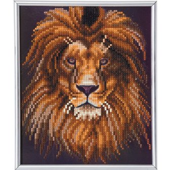 Crystal Art kit Lion Partial 21 x 25 cm