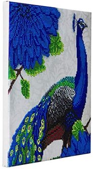 Crystal Art kit Flowering Peacock (full) 30 x 30 cm