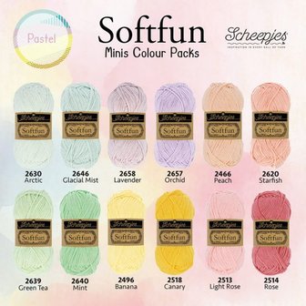 Scheepjes Softfun Colour Pack Pastel 65705 12x20gr