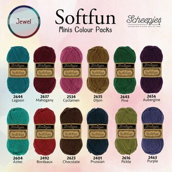 Scheepjes Softfun Colour Pack Jewel 65706 12x20gr
