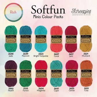 Scheepjes Softfun Colour Pack Rich 65707 12x20gr