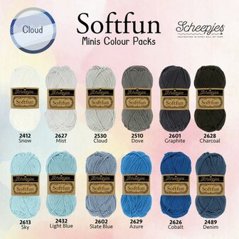 Scheepjes Softfun Colour Pack Cloud 65708 12x20gr