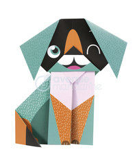 My little Origami, Hond, 12x12cm, 20+1 blad