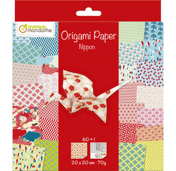 Origami papier Nippon, 60 vel 70g 20 x 20 cm - met motief 