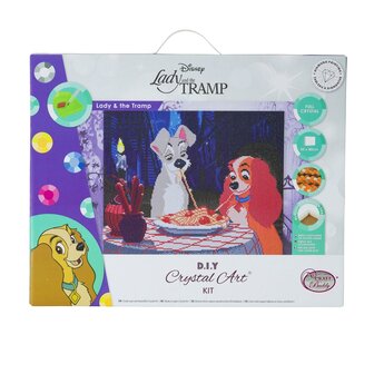 Crystal Art kit Disney Lady &amp; The Tramp (full) 40 x 50 cm